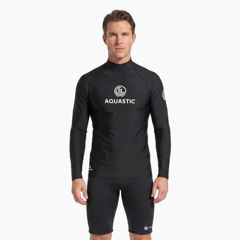 Aquastic RIMOS LS UV 50+ UPF Black Swimming Longsleeve