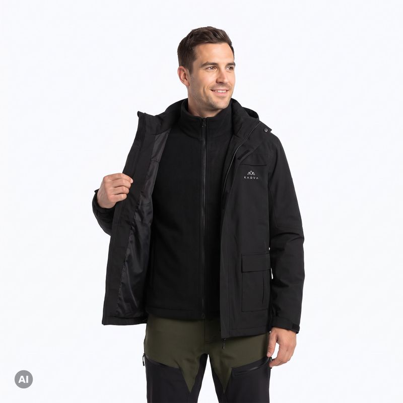 Men's 3-in-1 Jacket KADVA TraiLine WP Black 3