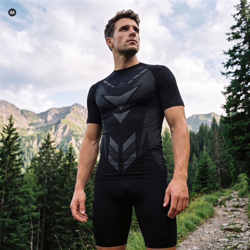Men's thermal underwear set KADVA Alpinestep Thermo SH Light Plus Set Black 6