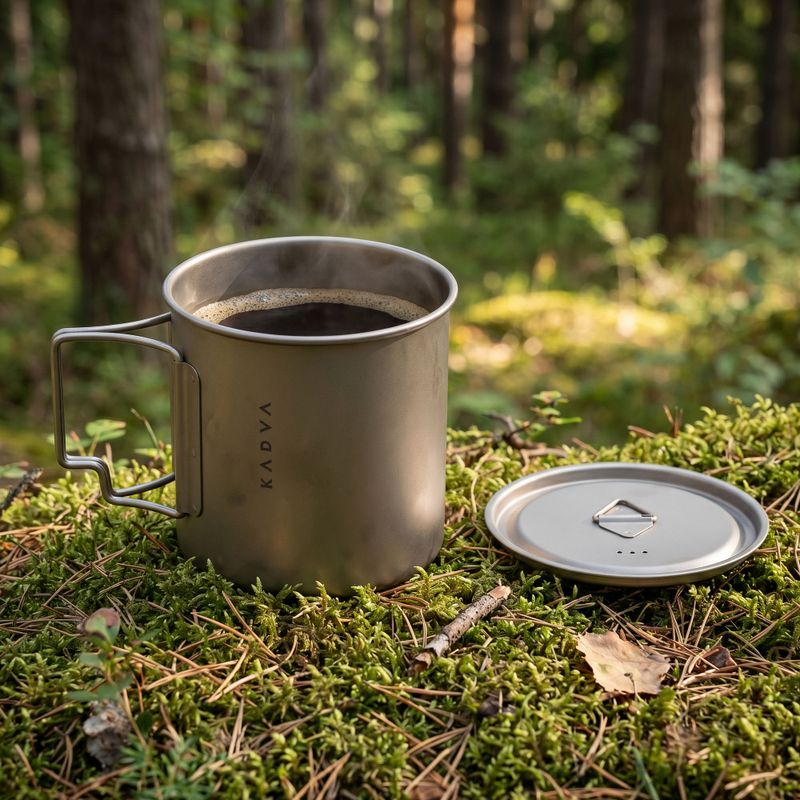 Tourist mug KADVA titanium ultralight gray 7