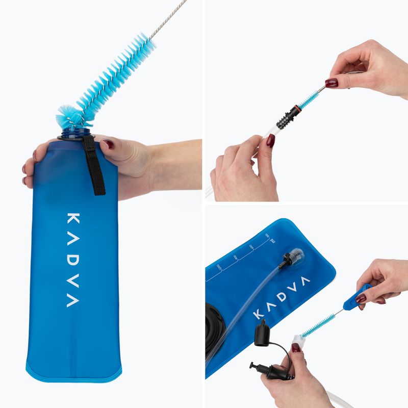 KADVA Flowbie soft flask and hydration bladder cleaning kit blue 9