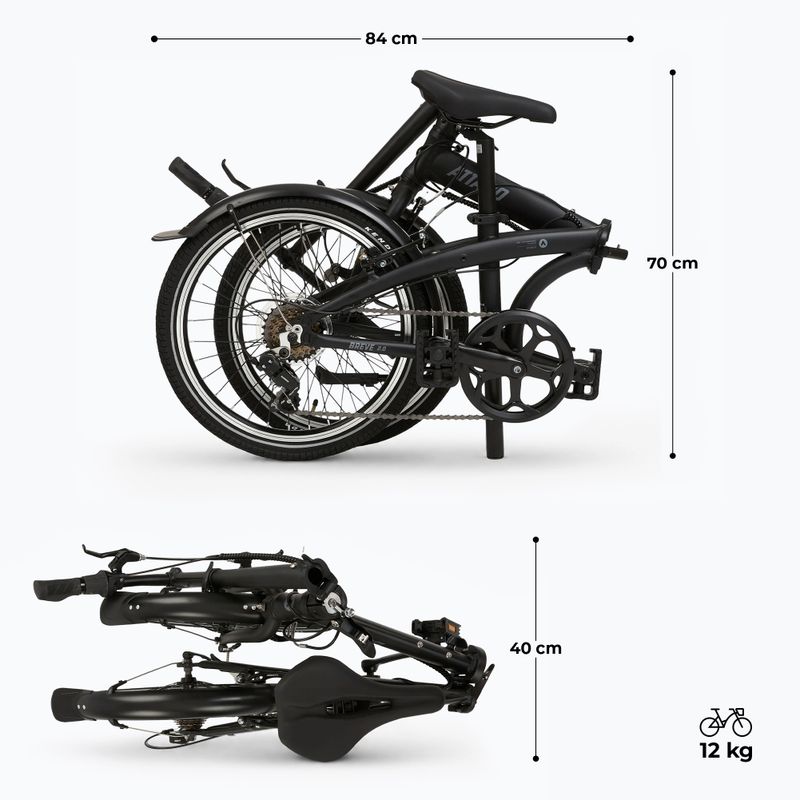 City bike foldable ATTABO Breve 2.0 black 2