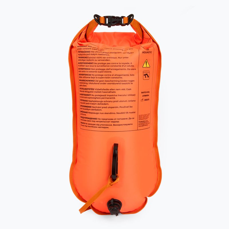 Swim safety buoy with pocket AQUASTIC double-chamber orange 4