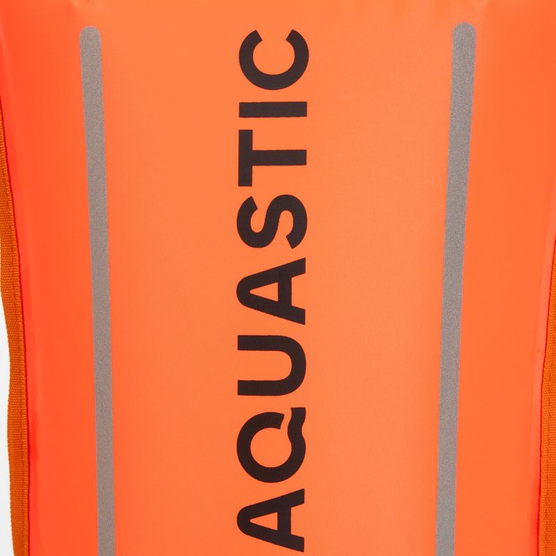 Swim safety buoy with pocket AQUASTIC double-chamber orange 5