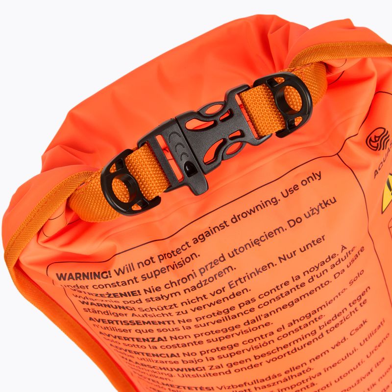 Swim safety buoy with pocket AQUASTIC double-chamber orange 7