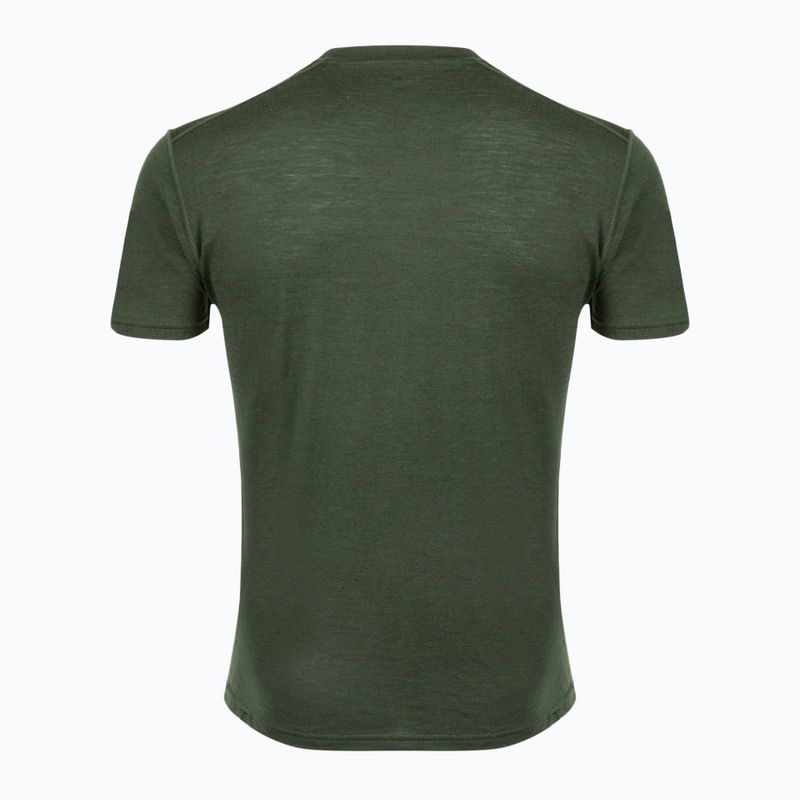 Men's Thermal T-Shirt WOOLCANO Merino 100% TEE0546 Green 6
