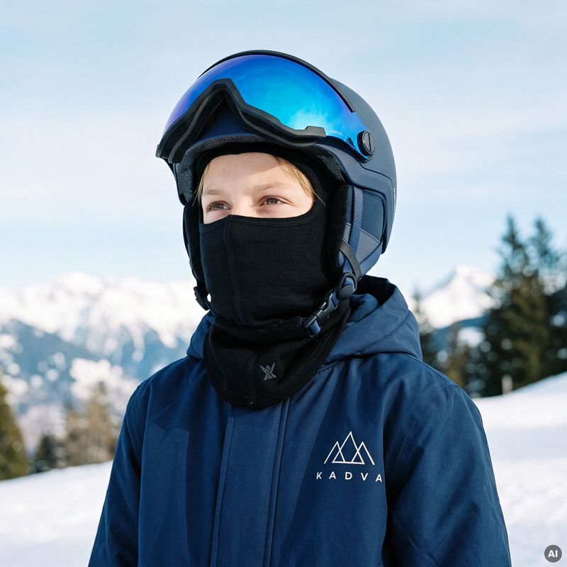 Children's balaclava Woolcano BAL1116 Black 7