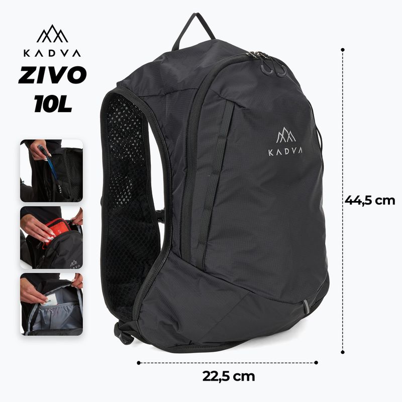 KADVA Zivo 10 l black hiking backpack 2