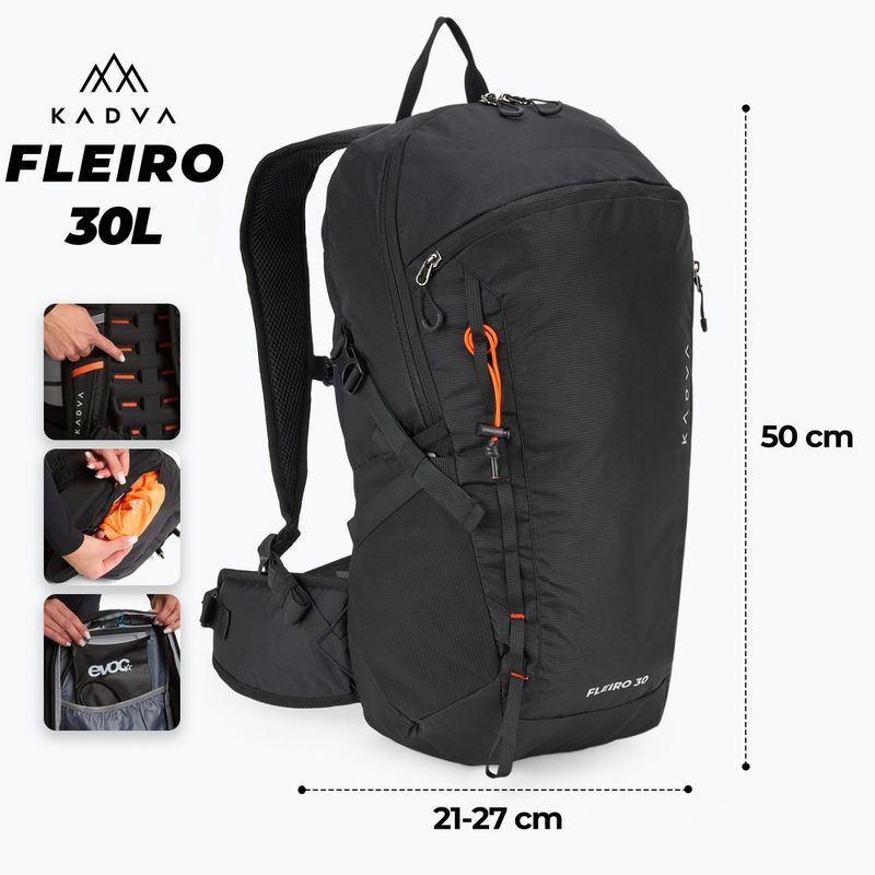 KADVA Fleiro 30 l black hiking backpack 2