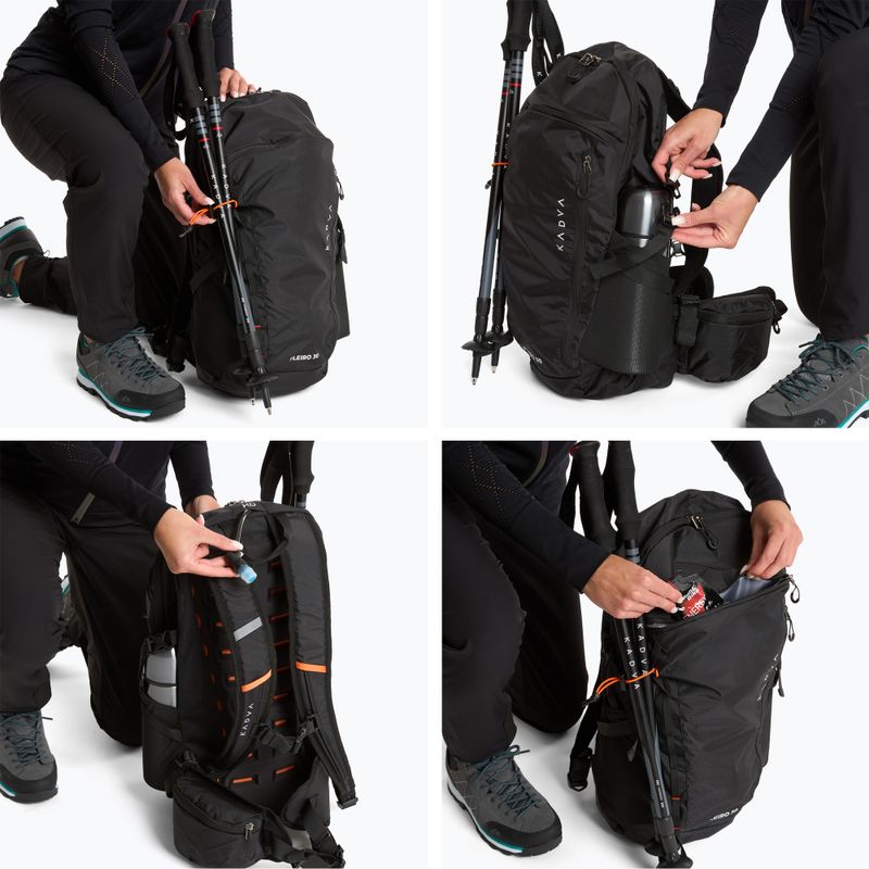 KADVA Fleiro 30 l black hiking backpack 12