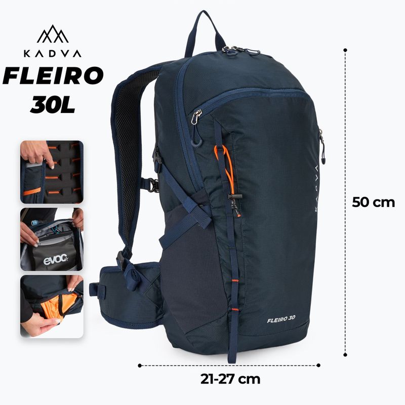 KADVA Fleiro 30 l navy hiking backpack 2