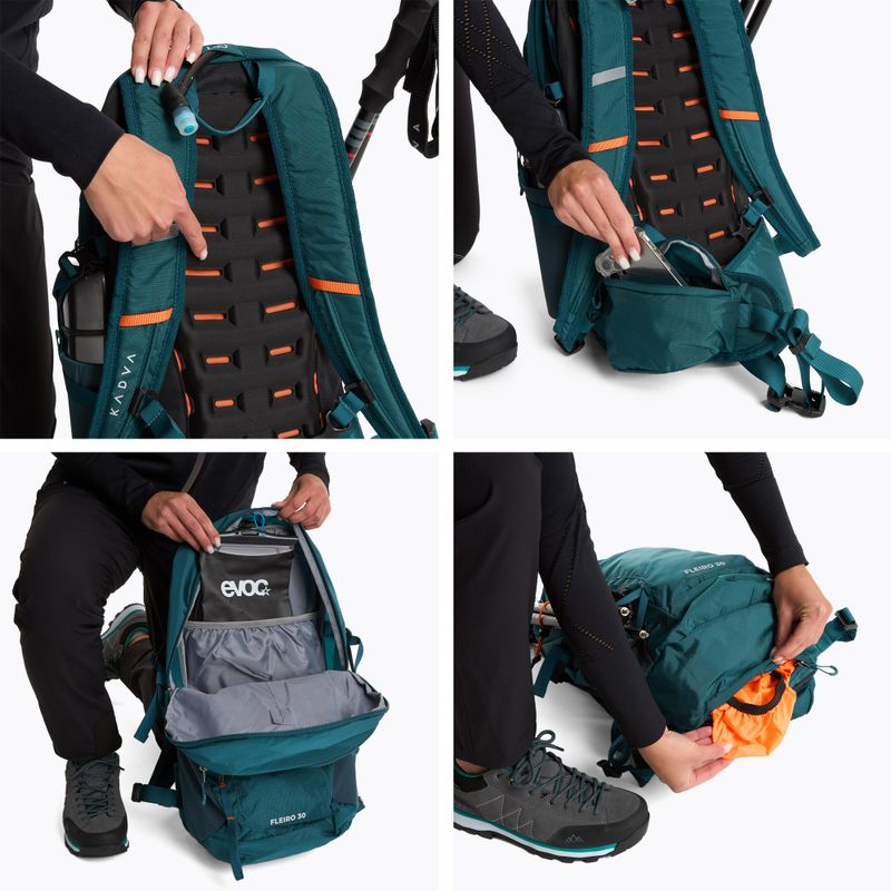 Hiking backpack KADVA Fleiro 30 l dark sea-green 12