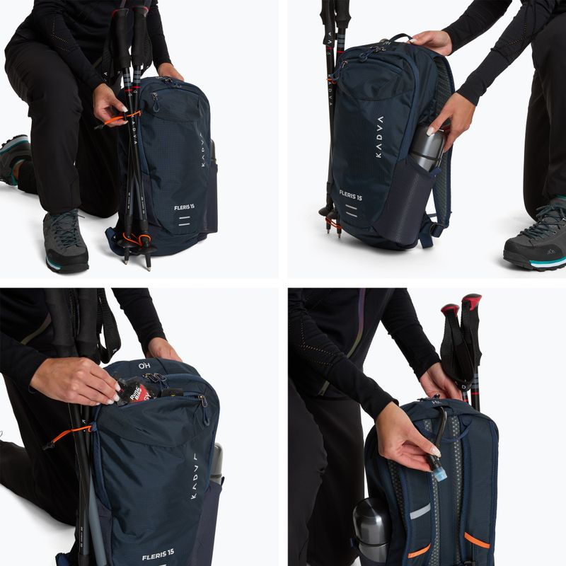 KADVA Fleris 15 l navy hiking backpack 11