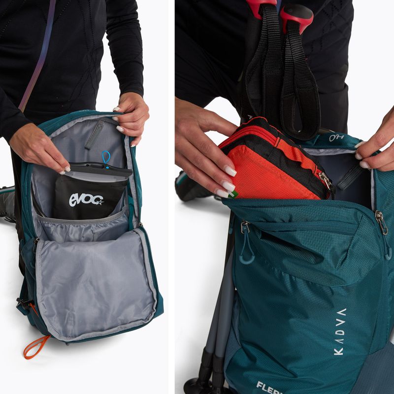 Tourist backpack KADVA Fleris 15 l dark teal 12