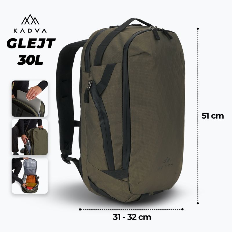 KADVA Glejt 30 l green hiking backpack 2