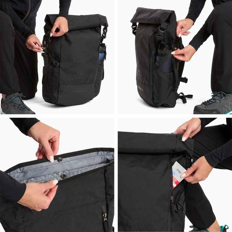 KADVA Londer 25 l black hiking backpack 11