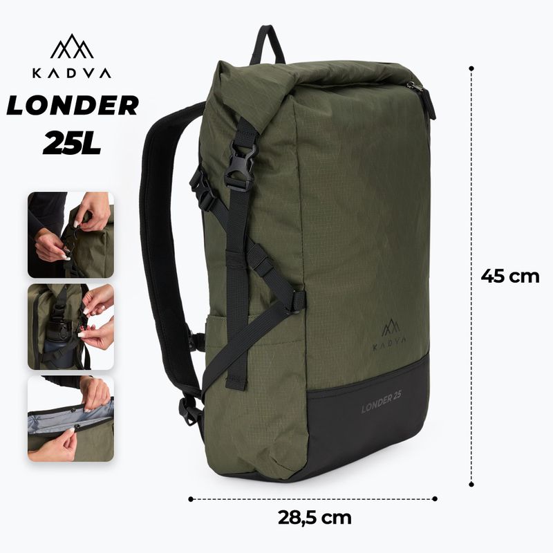 KADVA Londer 25 l green hiking backpack 2