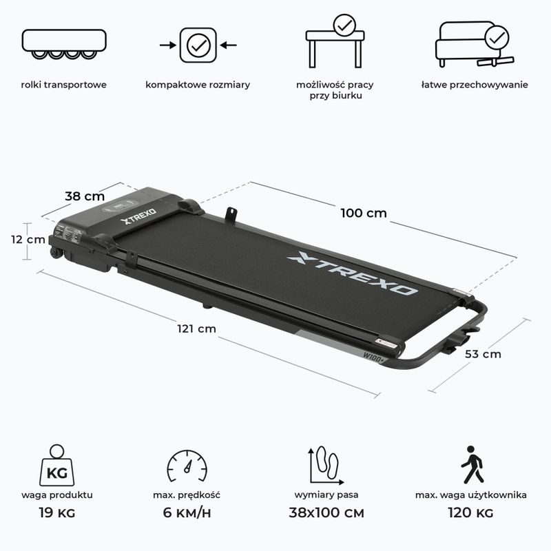 Treadmill XTREXO W100+ black 3