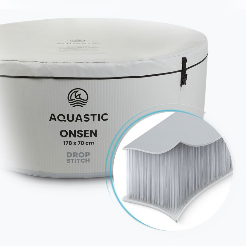 AQUASTIC ONSEN inflatable pool drop stitch 1200 l 178 cm grey 2