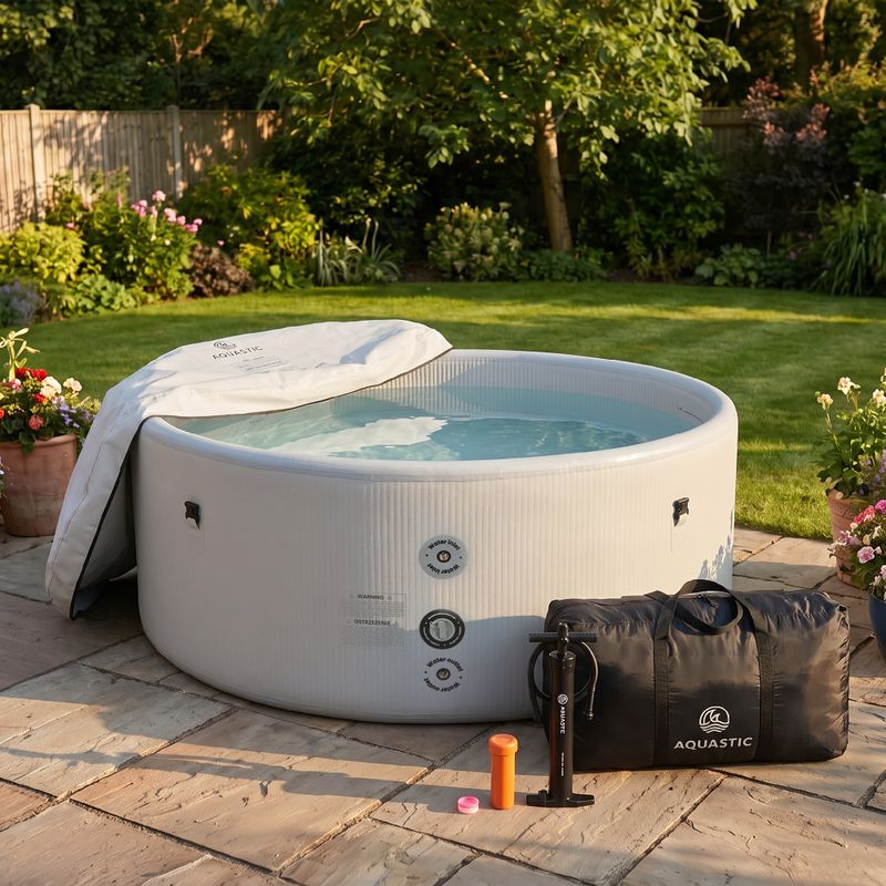 AQUASTIC ONSEN inflatable pool drop stitch 1200 l 178 cm grey 18