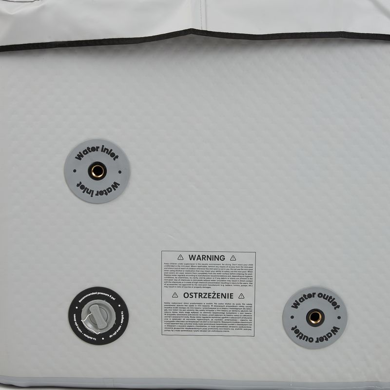 Inflatable pool AQUASTIC ONSEN drop stitch 1400 l 186 cm grey 8