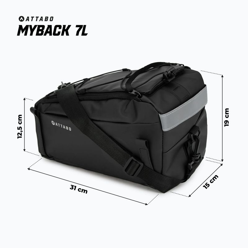 Bike carrier bag ATTABO MyBack 7 l black 7