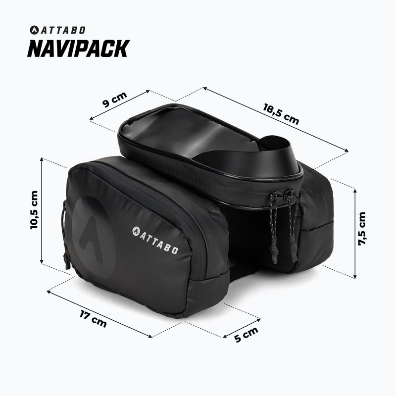 ATTABO NaviPack bicycle frame bag black 9