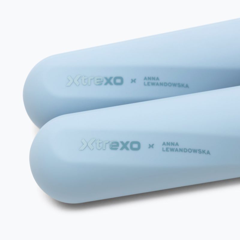Dumbbell set XTREXO x Anna Lewandowska Bars 215 Azul Bruma 7