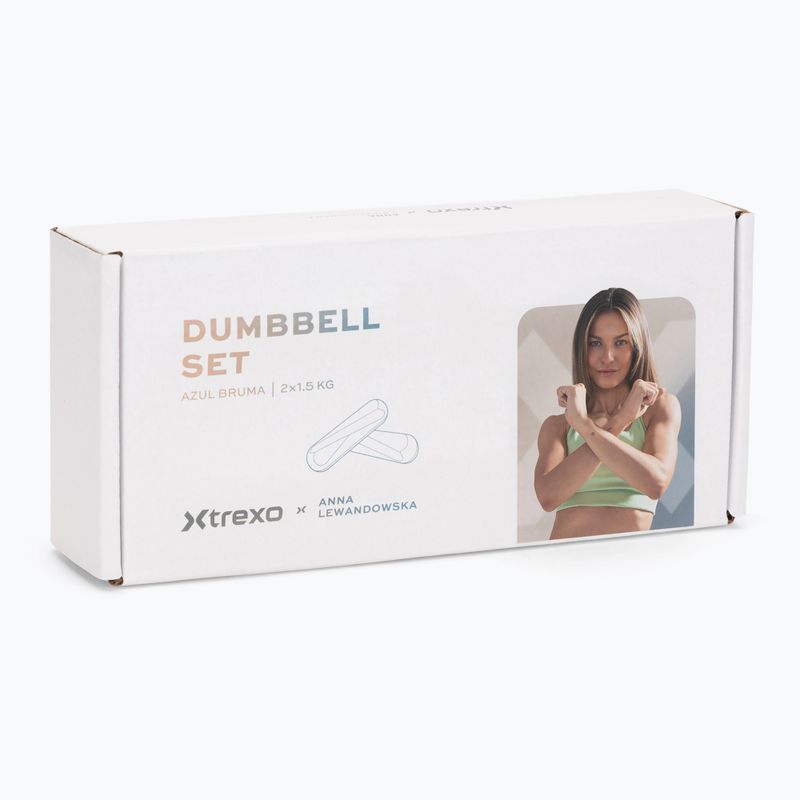 Dumbbell set XTREXO x Anna Lewandowska Bars 215 Azul Bruma 9