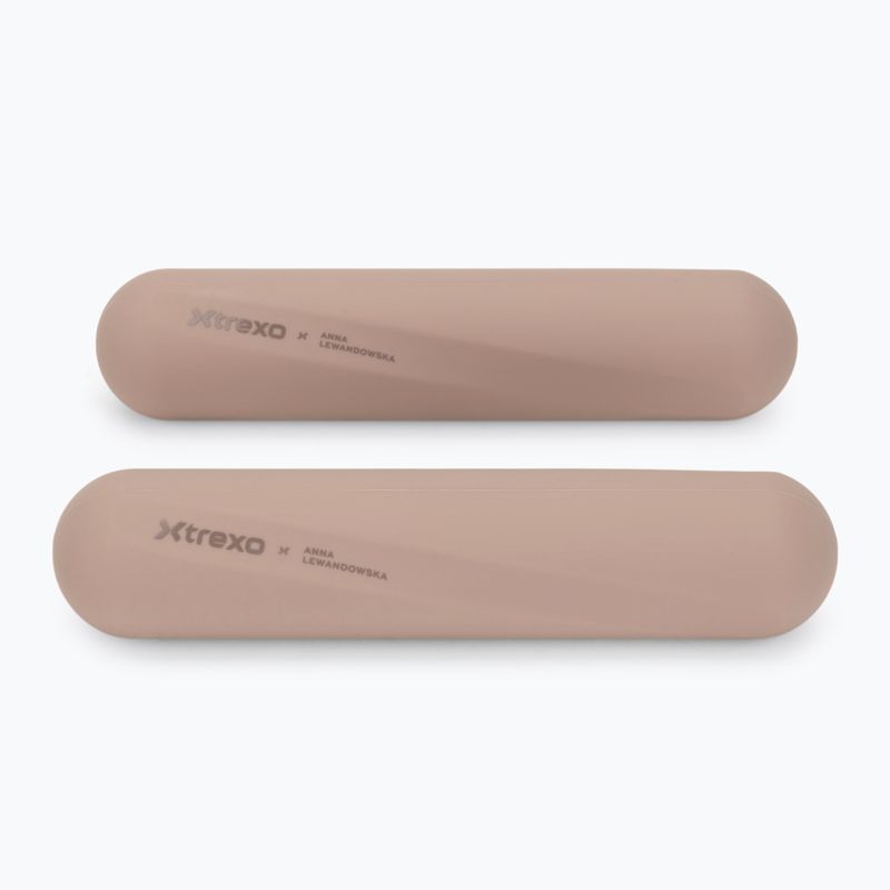 Dumbbell set XTREXO x Anna Lewandowska Bars 220 Milktea 4