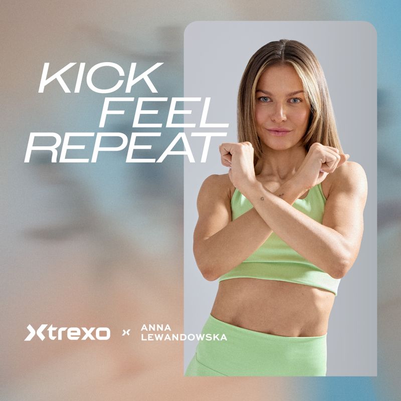 Exercise band set XTREXO x Anna Lewandowska bands Beige/Azul Bruma 2