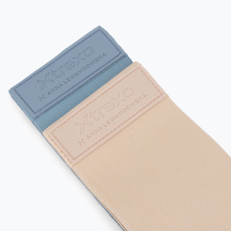 Exercise band set XTREXO x Anna Lewandowska bands Beige/Azul Bruma 3
