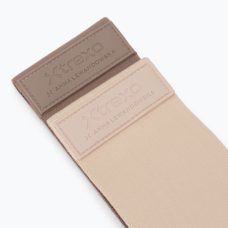 Exercise band set XTREXO x Anna Lewandowska bands Beige/Milktea 3