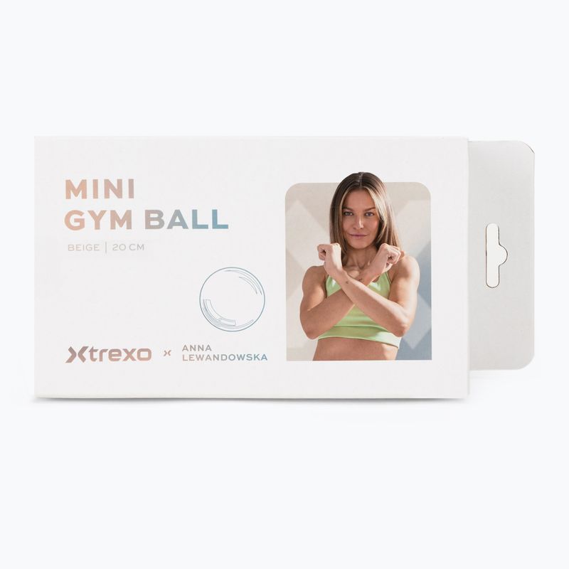 Small gymnastic ball XTREXO x Anna Lewandowska ball 20cm Beige 8