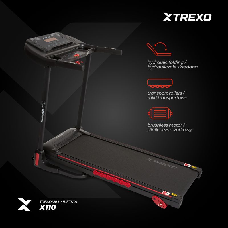 TREXO X110 electric treadmill black 11