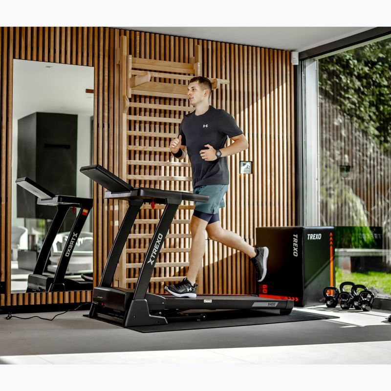 TREXO X400 electric treadmill black 3