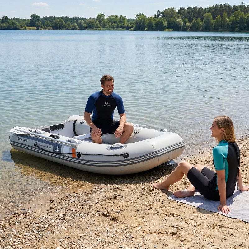 4-person AQUASTIC DS Hybrid pontoon grey 14