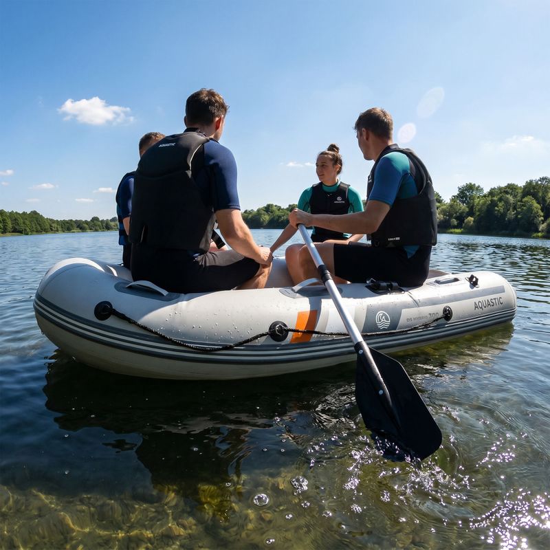 4-person AQUASTIC DS Hybrid pontoon grey 15