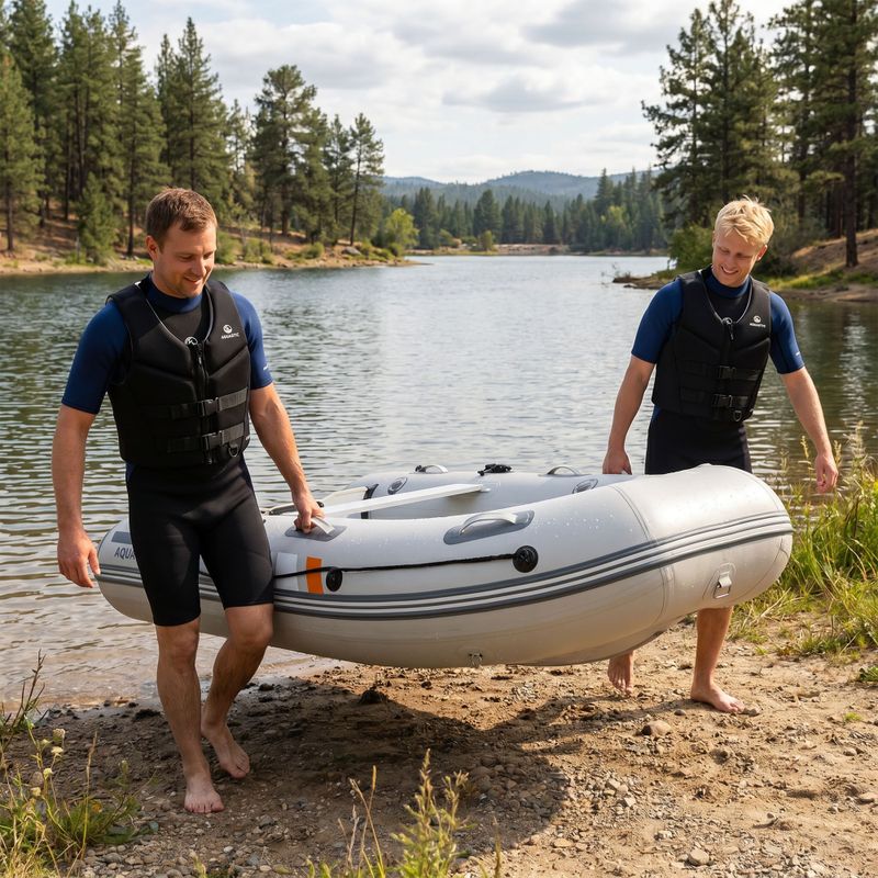 4-person AQUASTIC DS Hybrid pontoon grey 16