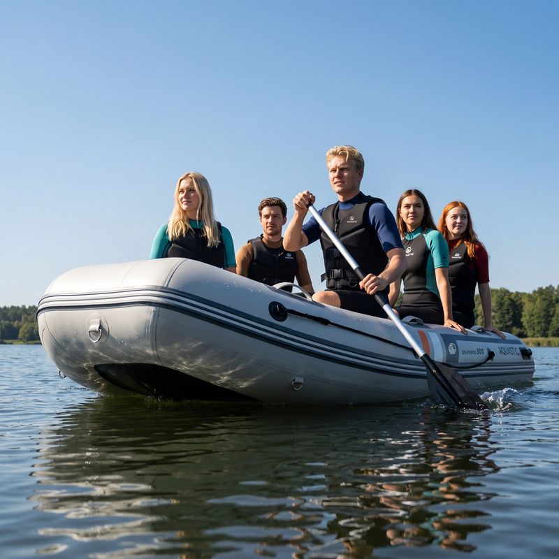 5-person AQUASTIC DS Hybrid pontoon grey 12