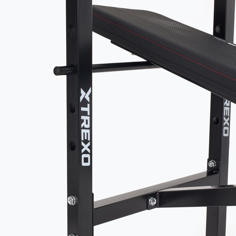 XTREXO BenchFit Lite training bench with stand and barbell black 12