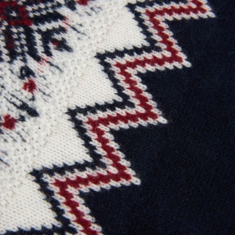 Men's sweater Woolcano SWT1091 Granatowy/Kremowy 4