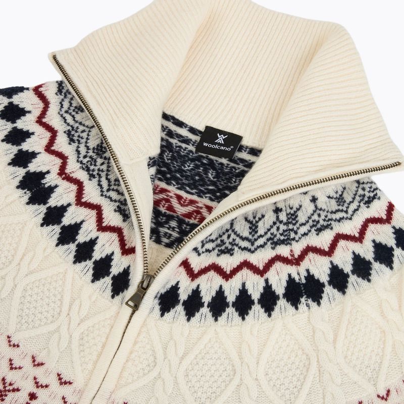 Women's sweater Woolcano SWT1092 Kremowy/Granatowy 8