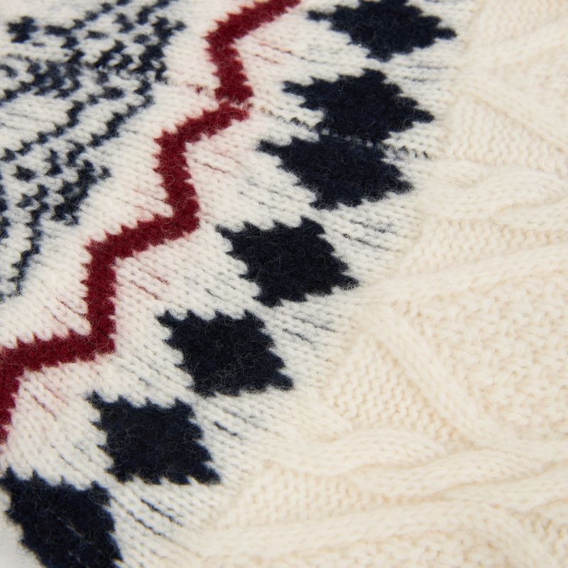 Women's sweater Woolcano SWT1092 Kremowy/Granatowy 5