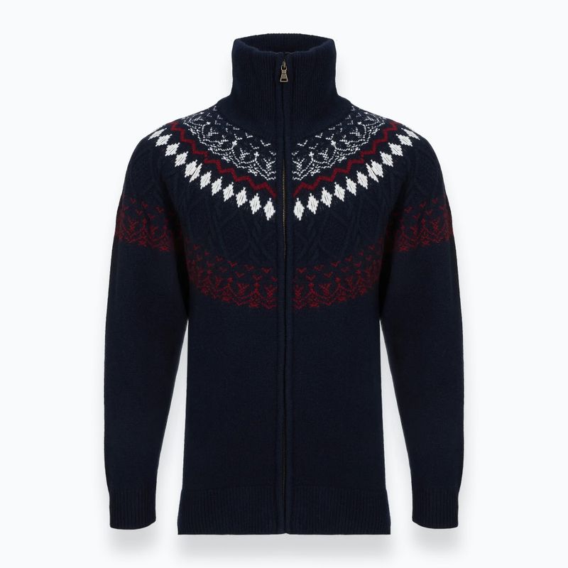 Men's sweater Woolcano SWT1093 Granatrowy/Kremowy 3