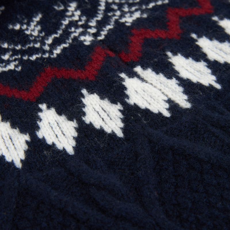 Men's sweater Woolcano SWT1093 Granatrowy/Kremowy 5