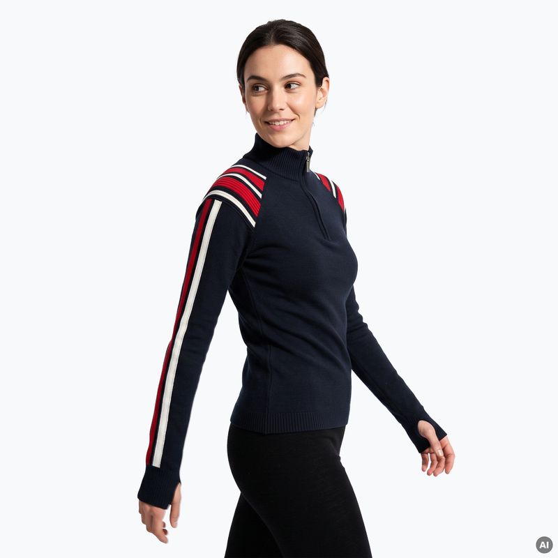 Women's sweater Woolcano SWT1094 Czarny/Kremowy/ Czerwony 6