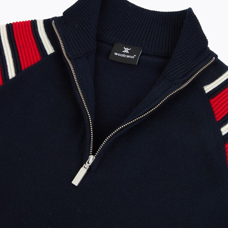 Women's sweater Woolcano SWT1094 Czarny/Kremowy/ Czerwony 9
