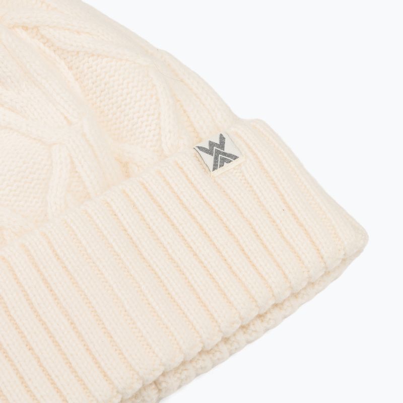 Women's cap Woolcano HAT1100 Kremowy 3