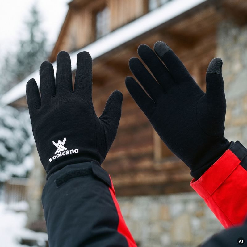 Gloves Woolcano GLV1104 Czarny 9